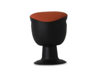Kruk Kantelbaar Ergonomische Comfortstoel Oranje Stof Zwart Kunststof - 2
