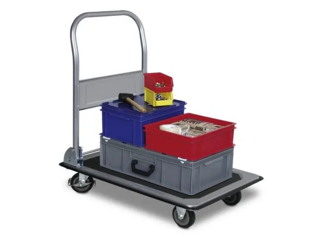 Platformwagen Vouwbaar 150kg 735x475mm Massief Rubberen Banden