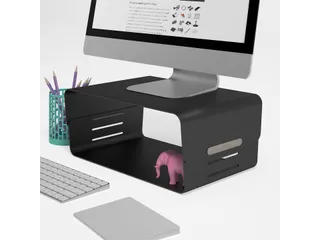 Dataflex Monitorverhoger Addit Bento Verstelbaar Zwart - 3