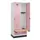 locker met bank,HxBxD 1950x800x815mm,2vak,vak B 400mm,draaigrendel