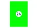 Etiket 70x37mm Fluor Groen 100 Vel