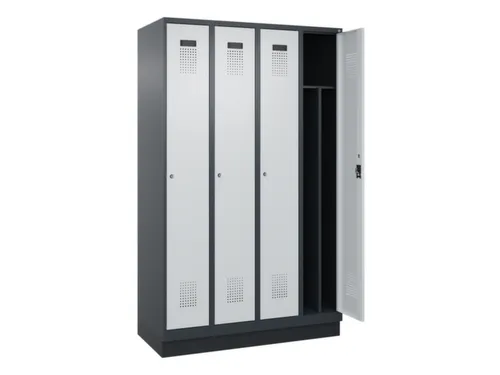 locker voor scheiding van kleding,HxBxD 1950x1200x500mm,4vak