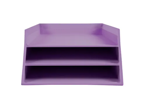Kartonnen postmand m et 3 niveaus mauve