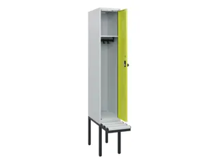 locker met bank,HxBxD 1950x300x815mm,1vak,vak B 300mm,draaigrendel - 1