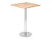 table haute,HxlxP 1116x800x800mm,carré,pied à disque chrome,tube ron