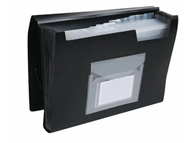 Voorordner A4 PP 13 Vaks Elastieksluiting Zwart