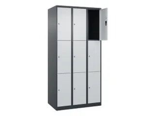 lockerkast,HxBxD 1850x900x500mm,3x3vakken,vak B 300mm,cil.-slot - 1