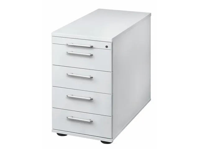 Ladenblok HxBxD 720-760x430x800mm Pennenlade 4 Laden Ral7035