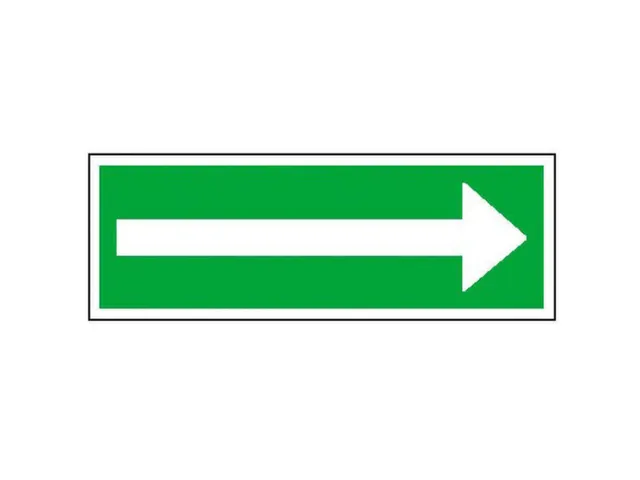Panneau additionnel Issue de secours flèche de direction PVC