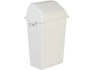 afvalbak,60l,HxBxD 735x460x333mm,wandmontage,romp PP wit - 2