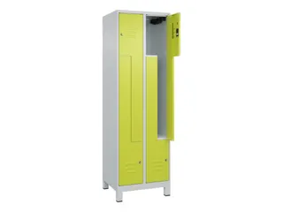 Z-garderobekast,HxBxD 1950x600x500mm,vak B 150/300mm,cil.-slot,voeten - 2
