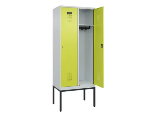 locker,HxBxD 2120x800x500mm,2vak,vak B 400mm,cil.-slot,voetonderstel