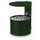 Asbak Rond Overkapping 4 liter 135x200mm Binnen/Buiten Groen