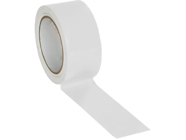 vloermarkeertape,PVC,wit,band LxB 10mx50mm