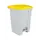 Contitop,afvalbak met pedaal 45L wit/geel/VE:3