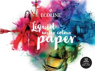 Ecoline tekenpapier 24x32 cm 290 gr blok 12 vellen - 2