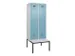 locker met bank,voor scheiding van kleding,HxBxD 2120x800x815mm,2vak