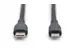 USB siliconen oplaadkabel USB-C Lightning 0,5m USB 2.0 60W Zwart
