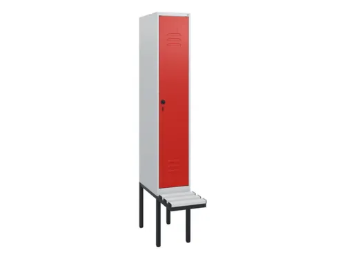 locker met bank,HxBxD 1950x300x815mm,1vak,vak B 300mm,draaigrendel