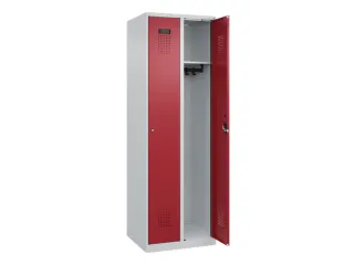 locker,HxBxD 1850x600x500mm,2vak,vak B 300mm,cil.-slot,staand op vloer - 2