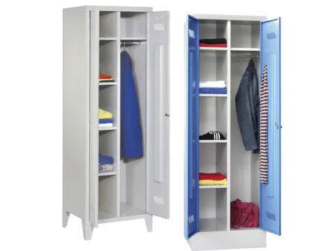 kleding-/wasgoedkast,HxBxD 1850x600x500mm,RAL7035,front RAL3000