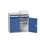 pc-kast 1130x1050x550mm toetsenbordblad RAL7035 + RAL5010