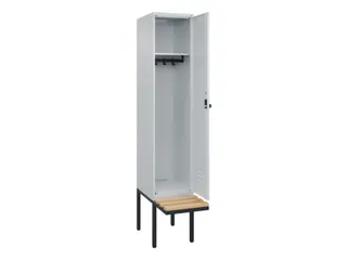 locker met bank,HxBxD 2120x400x815mm,1vak,vak B 400mm,draaigrendel - 2