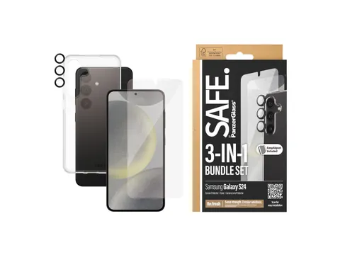 PanzerGlass SAFE. by 3-in-1 Bundle Samsung Galaxy S24, Samsung, Sam