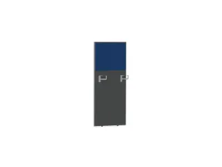 baliepaneel v. bureau aanbouw rechts MS-donkergrijs BN6016-blauw 600mm - 1