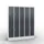 lockerkast draaigrendel 1800x1480x500 5x2vakken RAL7035 front RAL7021