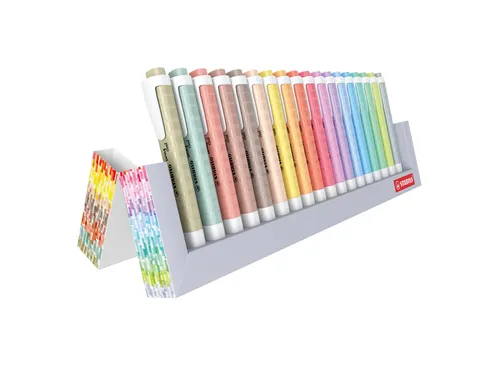 Markeerstift STABILO Swing cool nature desk set 18 stuks