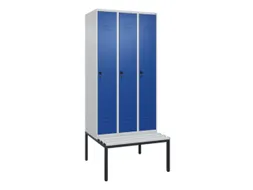 locker voor scheiding van kleding,HxBxD 2120x900x815mm,3vak