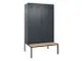 locker met bank,voor scheiding van kleding,HxBxD 2120x1200x815mm,4vak