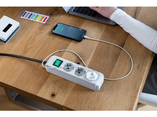 Brennenstuhl Stopcontactadapter USB A 2.4A Wit