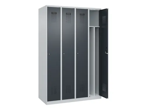 locker voor scheiding van kleding,HxBxD 1850x1200x500mm,4vak