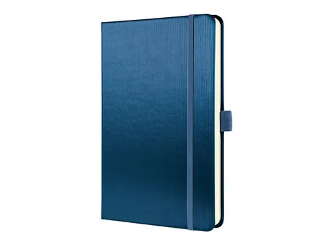 Notitieboek Conceptum A5 blauw metallic gelinieerd hardcover