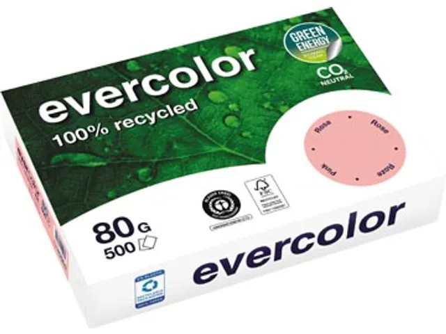Evercolor gekleurd Gerecycleerd Papier A4 Roze