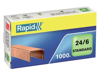 Nieten Rapid 24/6 kopercoating standaard 1000 stuks - 1