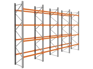 palletstelling,basis+3xaanbouw,HxBxD 4620x7800x1100mm,vakl. 3000kg - 1