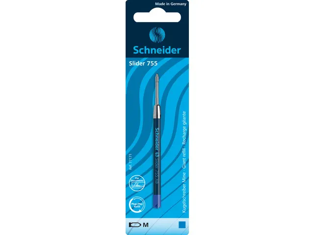 Vulling Schneider Slider 755 XB blister blauw