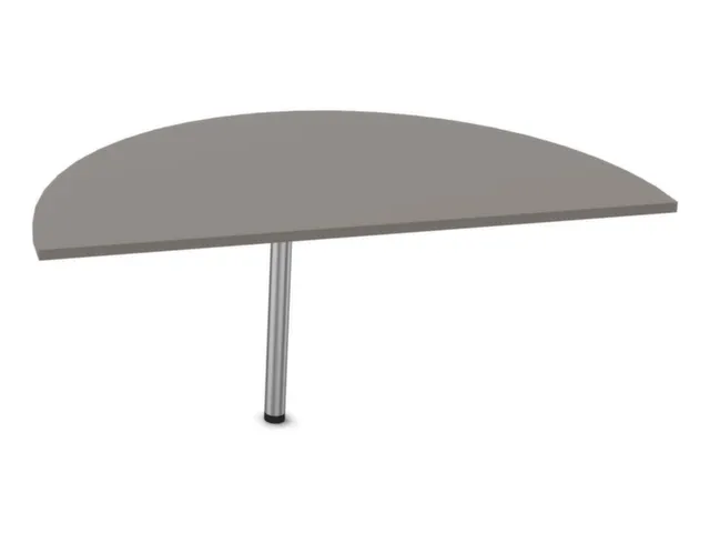 table de rallonge HxlxP 740x1400x700mm mi-rond BZ gris