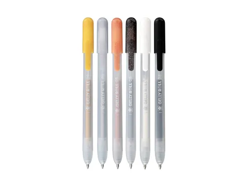 Gelschrijver Sakura Gelly Roll Special 08 klikfunctie set à 6 kleuren