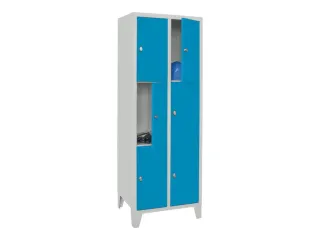 lockerkast,HxBxD 1850x600x500mm,2x3vakken,RAL7035,front RAL5012 - 2