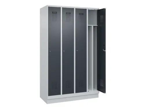 locker voor scheiding van kleding,HxBxD 1950x1200x500mm,4vak