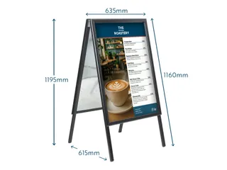 Europel Stoepbord Economy A1 32mm zwart - 10