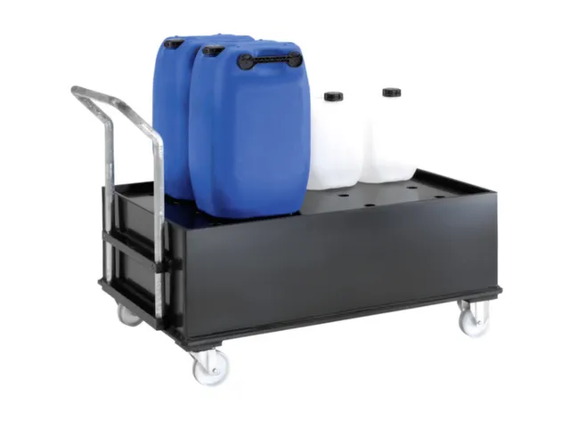 Chariot de rétention polyéthylène HxlxP 1080x870x1420mm 2x220l