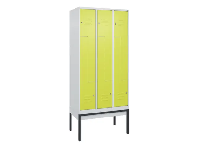 Z-garderobekast,HxBxD 2120x900x500mm,vak B 150/300mm,cil.-slot