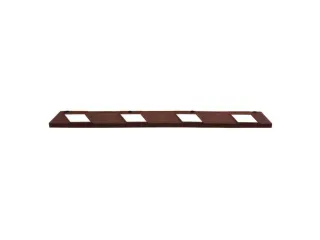 parkeerplaatsbegrenzing,B 1800mm,recyclebaar rubber,roodbruin/wit - 1