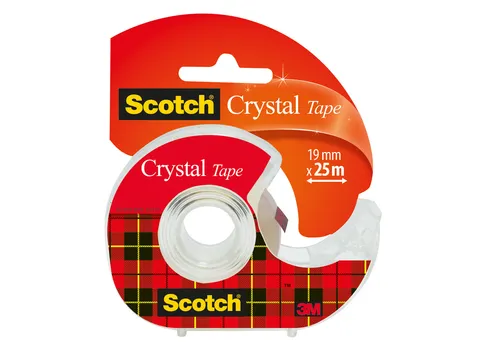 Plakband Scotch 600 19Mmx25M Crystal Clear + Handafroller