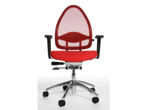 Bureaustoel Rood Zitting 430-520x 480x 500mm Netrug Synchroonmech.